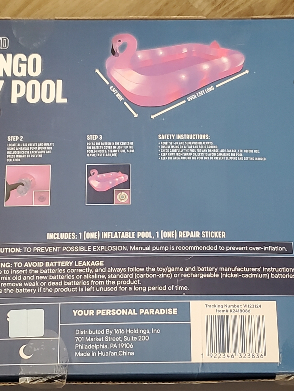 Flamingo Party Pool, LED - Picture 2 of 2